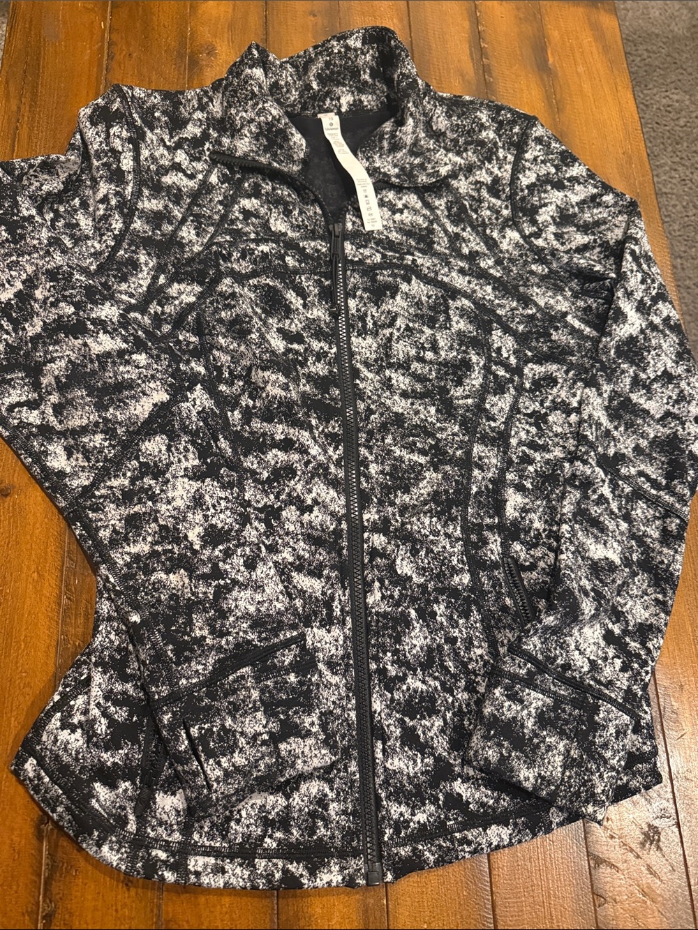 lululemon athletica Black & White Marled Full-Zip Utility Jacket